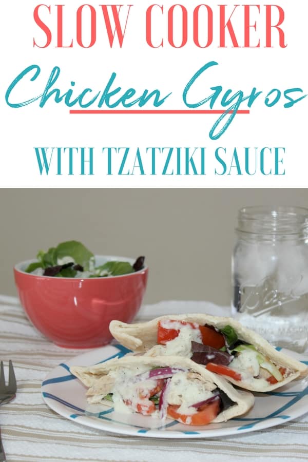 Easy CrockPot Chicken Gyros (Fix it and Forget it)