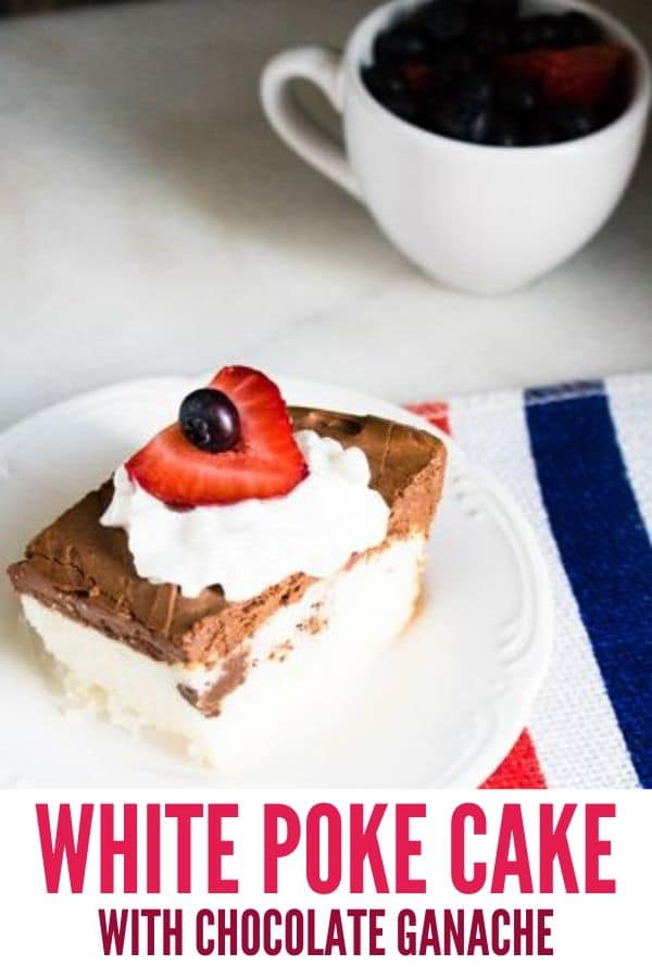 white poke cake