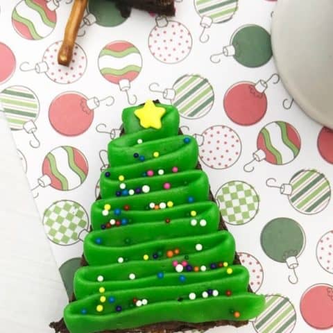 Homemade Christmas Tree Brownies