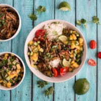 Little Donkey - Slow Cooker Pork Carnitas Burrito Bowls