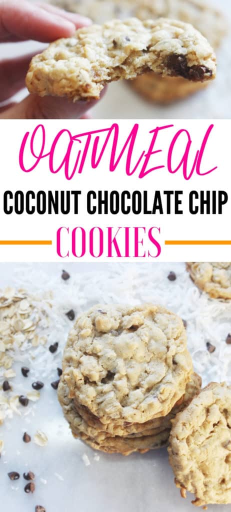 EASY Oatmeal Coconut Chocolate Chip Cookies Recipe