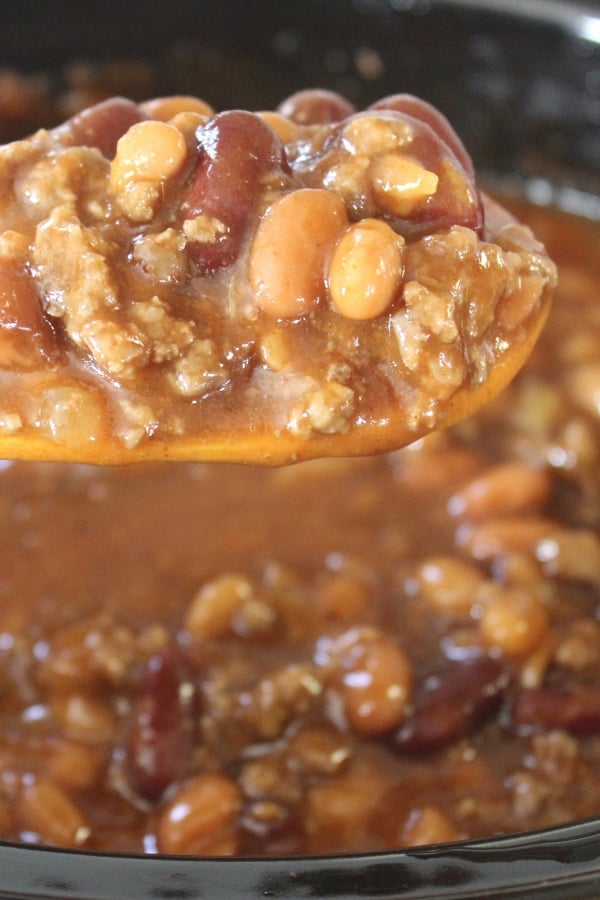 Hearty Slow Cooker Cowboy Beans Recipe with Video