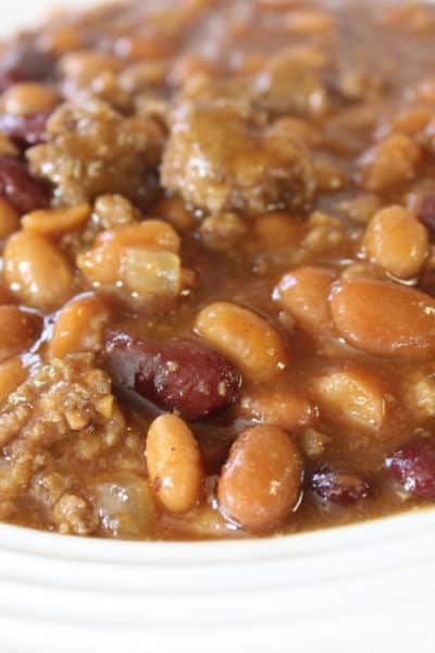 Hearty Slow Cooker Cowboy Beans Recipe with Video