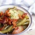 green beans and potatoes in a bowl