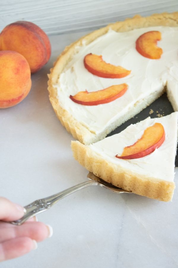 peach tart with canned peaches