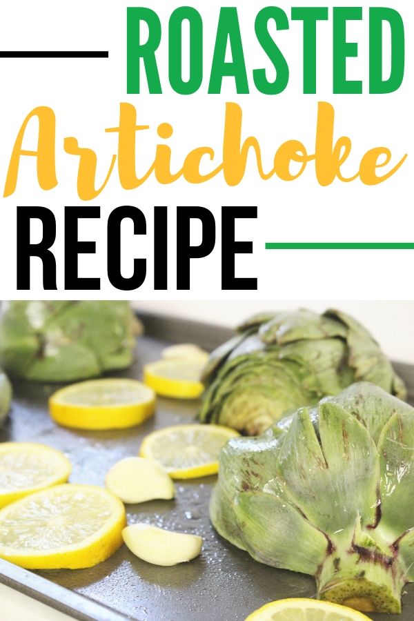 roasted artichokes on sheet pan