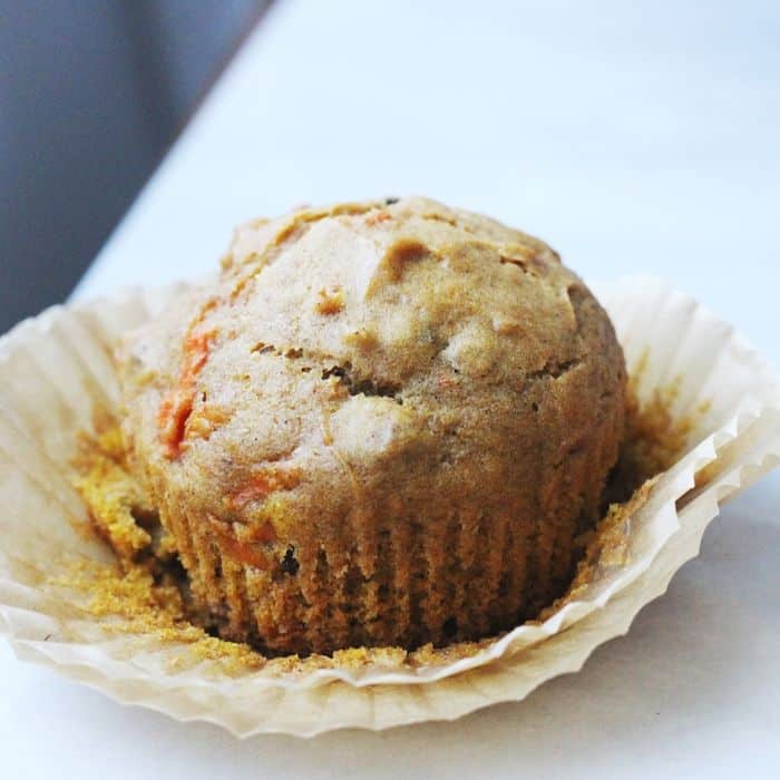 easy carrot pumpkin muffins