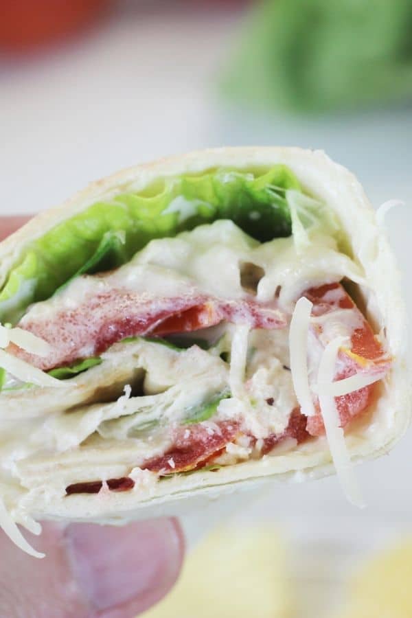 chicken caesar wrap