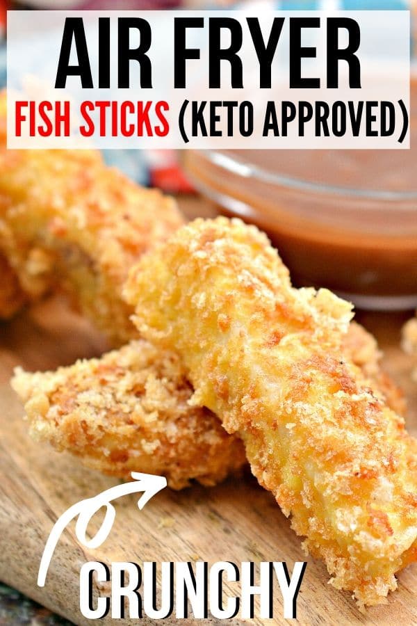 air fryer fish sticks on cutting obard