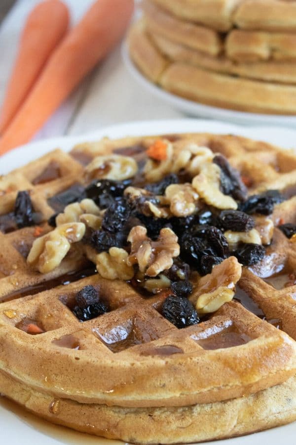 homemade carrot waffles