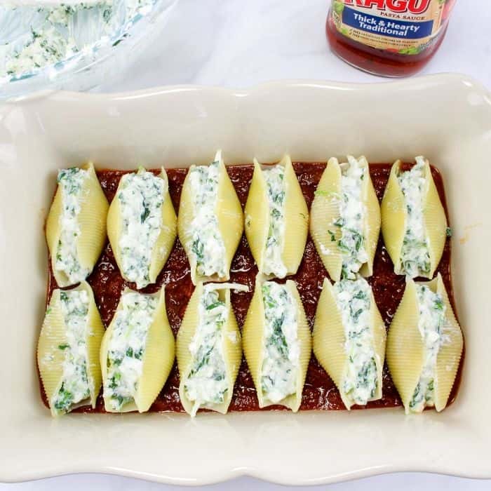 stuffed shells with spinach