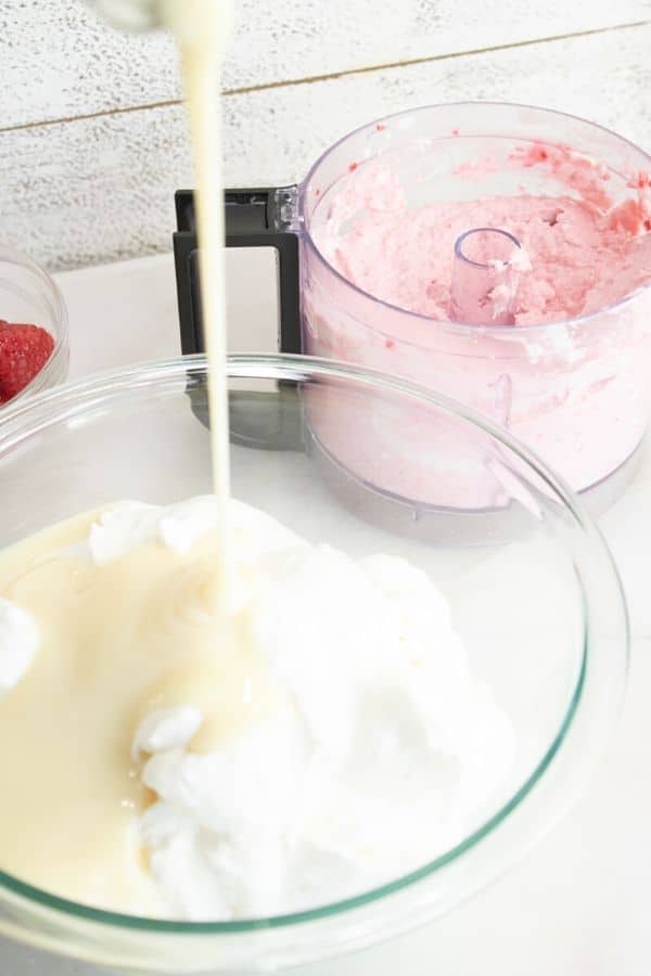 easy no churn raspberry ice cream