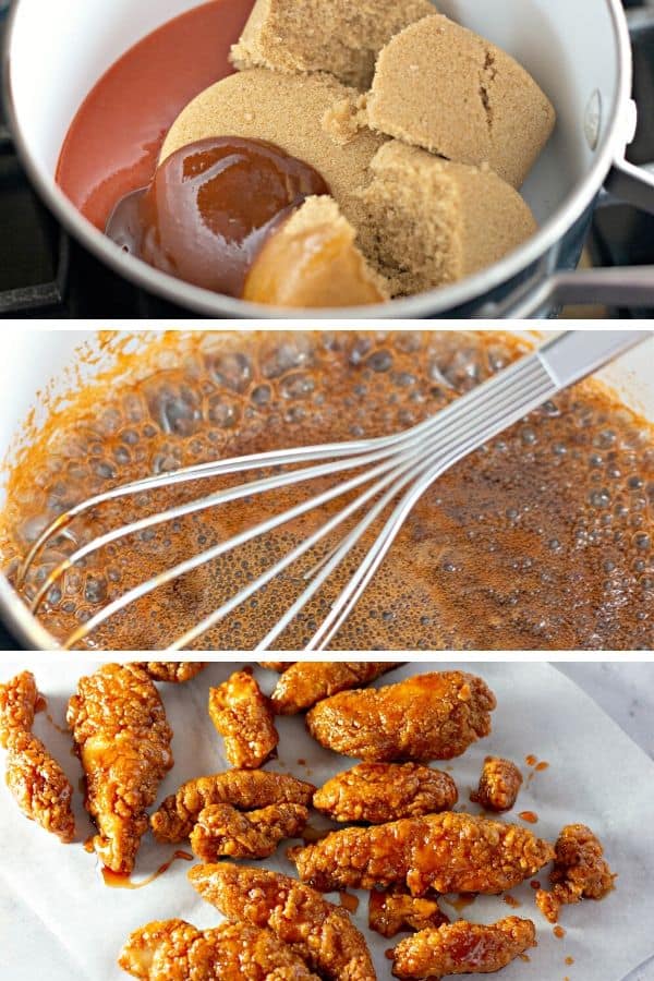 sweet and spicy sauce  on how to make for chicken 