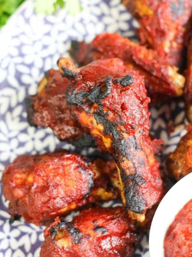 Easy Air Fryer BBQ Chicken Wings Story • Bake Me Some Sugar