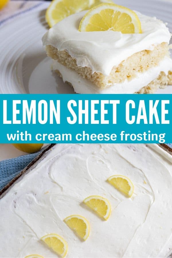 Sheet Pan Lemon Cake Recipe From Scratch with Cream Cheese Frosting ...