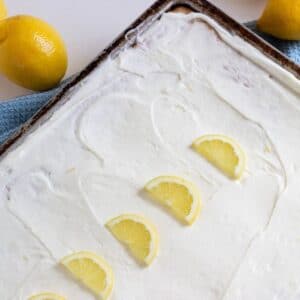 Sheet Pan Lemon Cake Recipe From Scratch with Cream Cheese Frosting ...