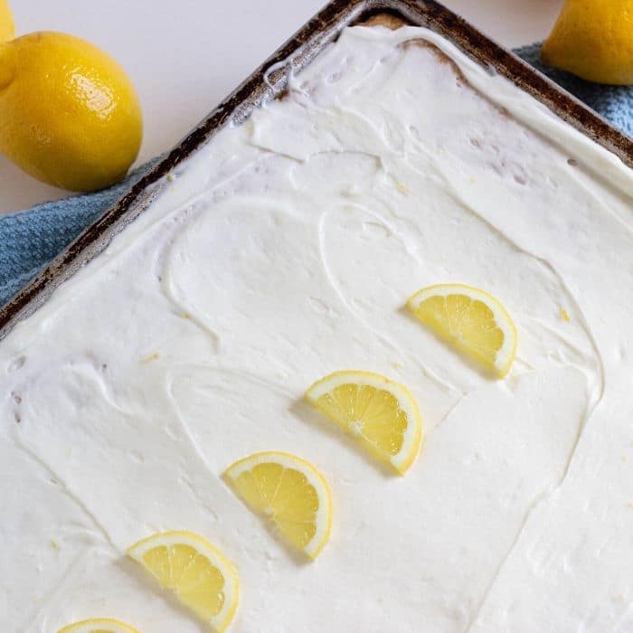 lemon sheet pan cake