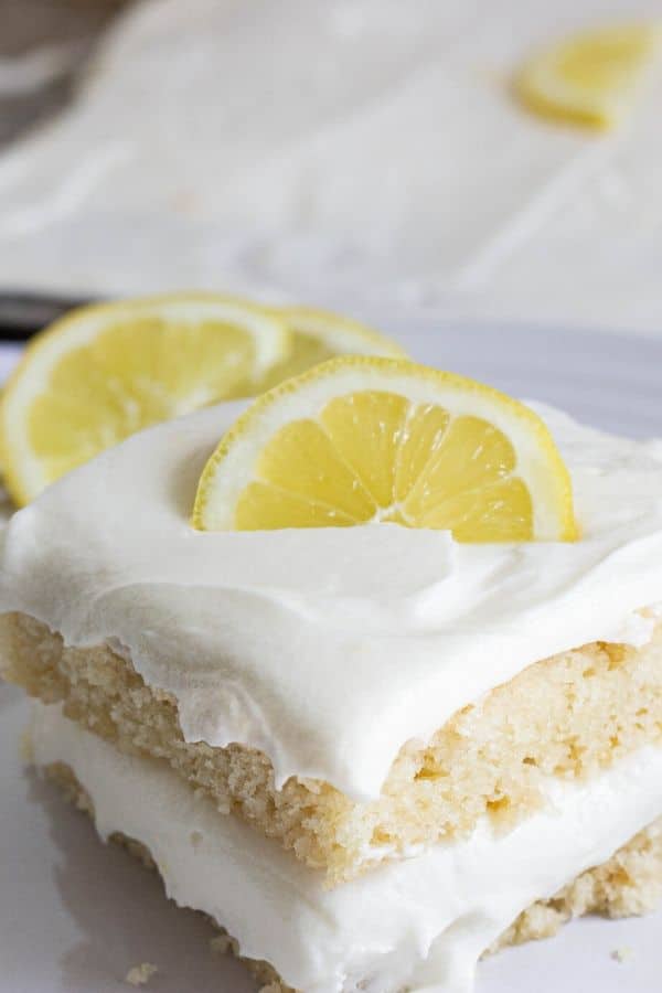 Sheet Pan Lemon Cake Recipe From Scratch With Cream Cheese Frosting