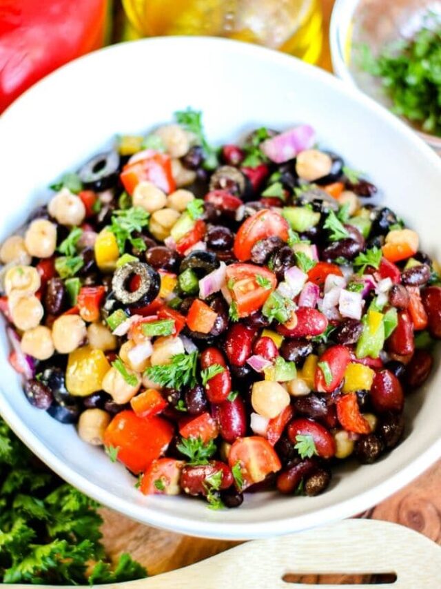 Rainbow Bean Salad Story - Bake Me Some Sugar