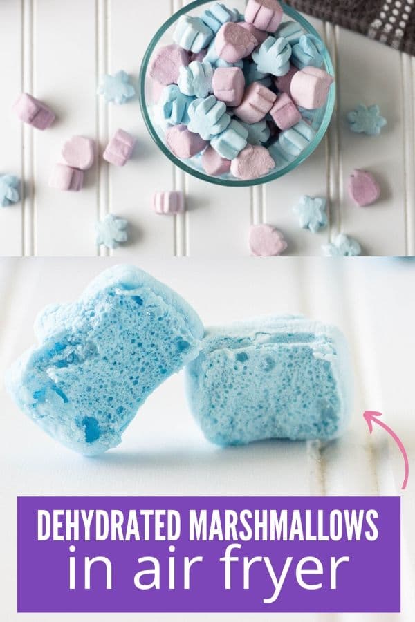 dehydrated marshmallows on table 