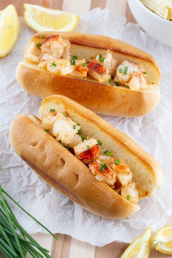 lobster roll sandwiches on a table 