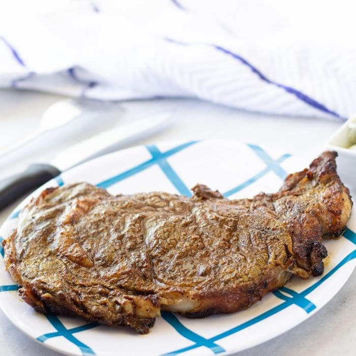 Ninja Grilled Ribeye Steak - Girls Can Grill