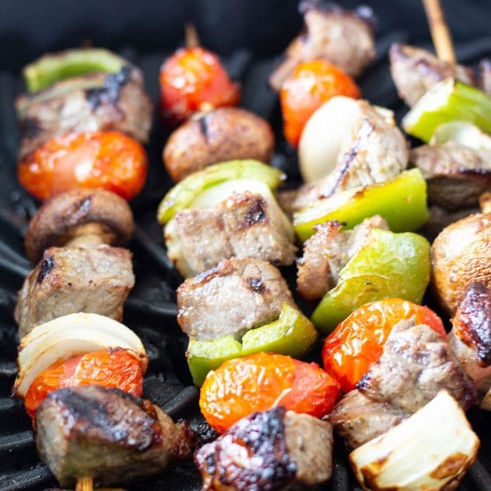 Easy Ninja Foodi Grill Steak Kabobs Recipe With Video Bake Me Some Sugar