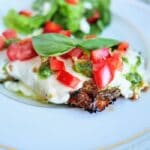 bruschetta chicken on a plate