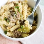 _easy philly cheesesteak pasta recipe