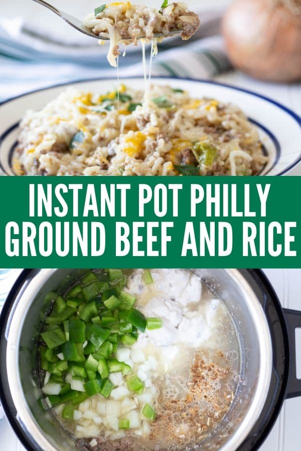 instant pot philly ground beef and rice