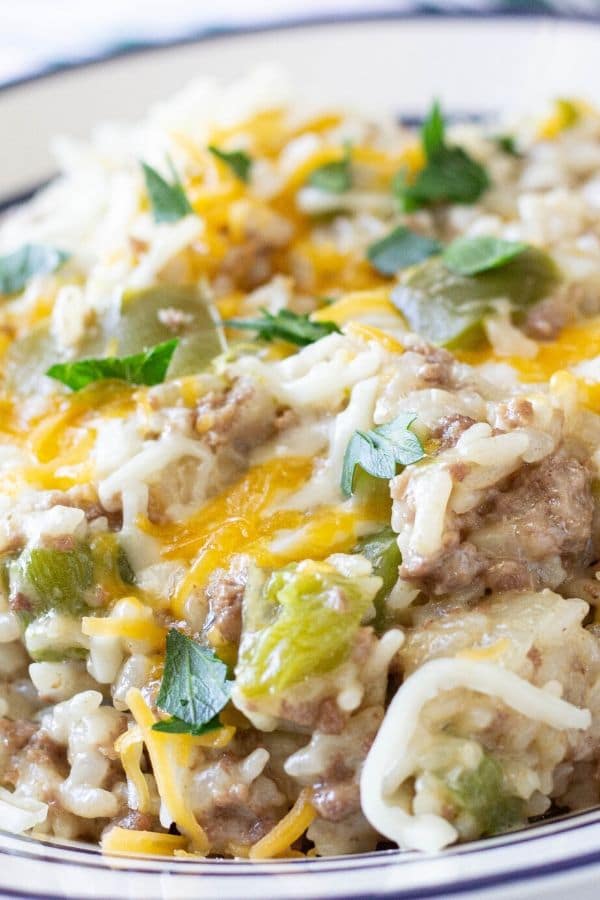 instnat pot rice dish in a bowl