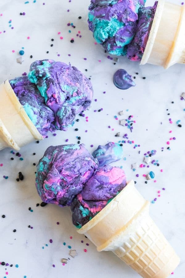 Easy No-Churn Galaxy Ice Cream Recipe - Bake Me Some Sugar