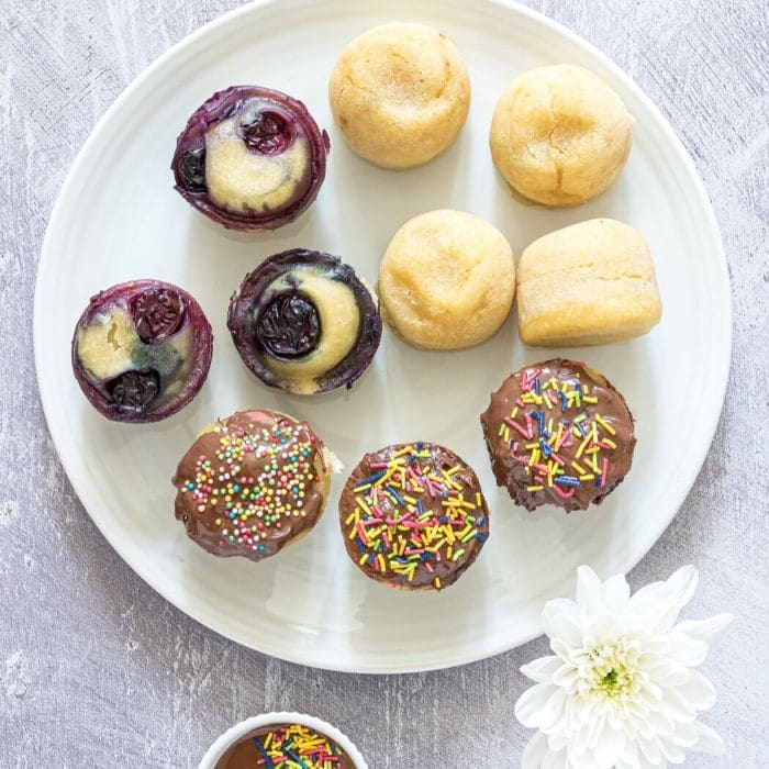 plate of pancake bites 