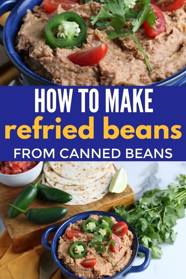 The Best Refried Beans Recipe From Canned Beans • Bake Me Some Sugar