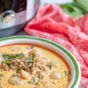 zuppa toscano keto soup in a bowl