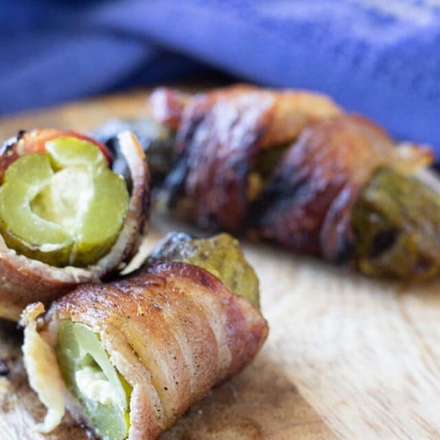Bacon Wrapped Pickles Stuffed With Cream Cheese (Keto Approved!) • Bake Me Some Sugar