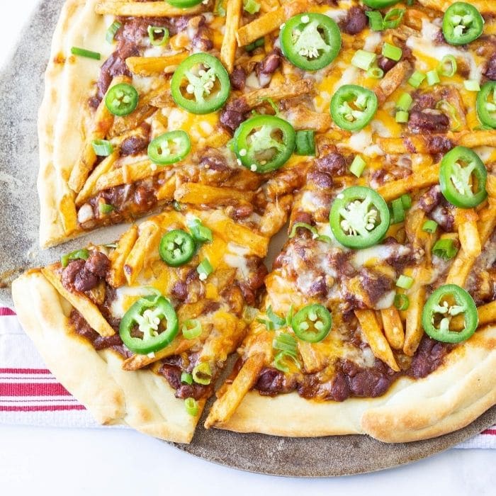 chili cheese fries pizza 