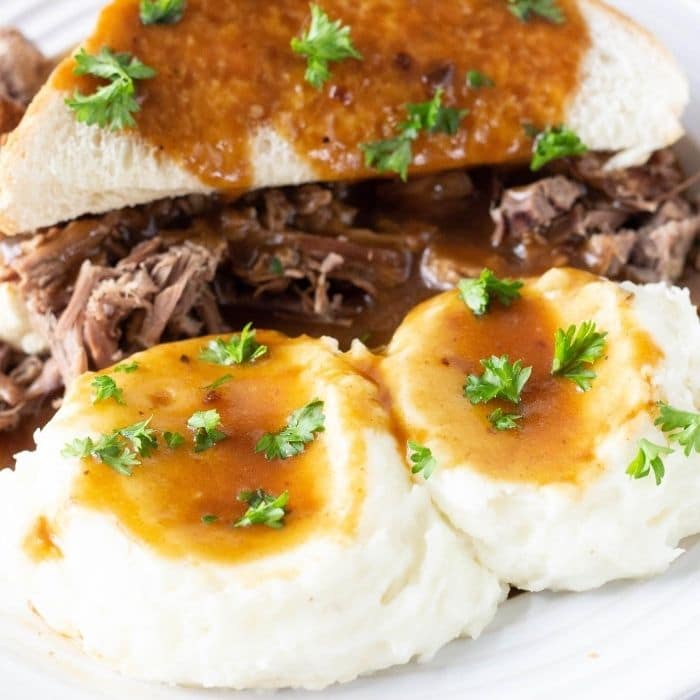 Instant Pot Hot Beef Sandwich With Mashed Potatoes Recipe