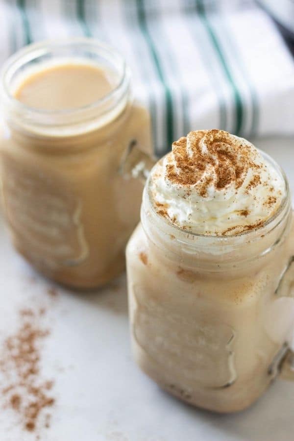 pumpkin spice coffees on table 