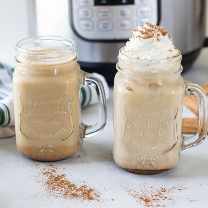 pumpkin spice drinks on table