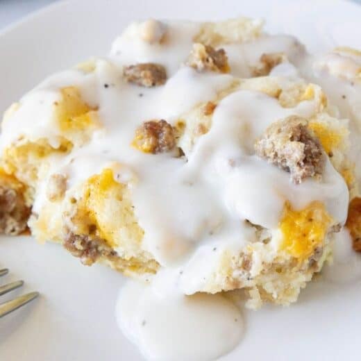 sausage egg biscuit gravy casserole sausage egg biscuit gravy casserole