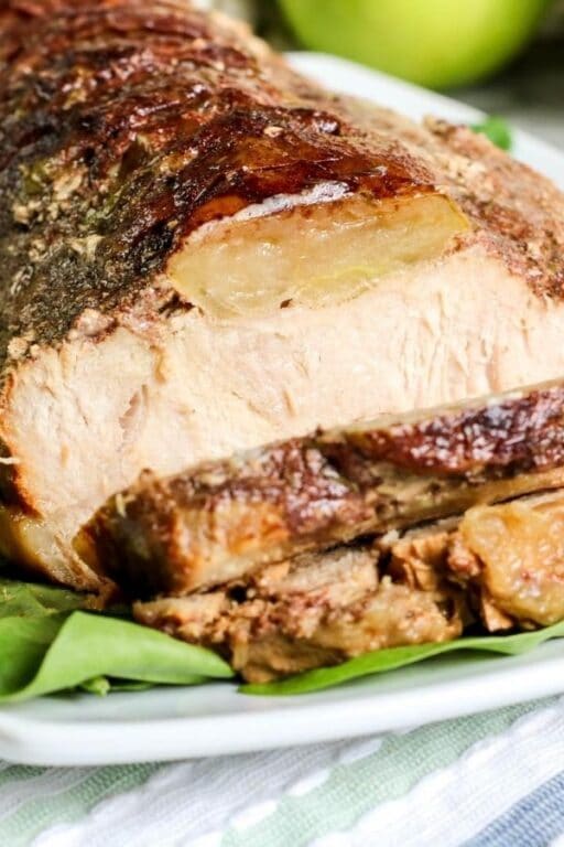 Honey Apple Slow Cooker Pork Loin Recipe • Bake Me Some Sugar