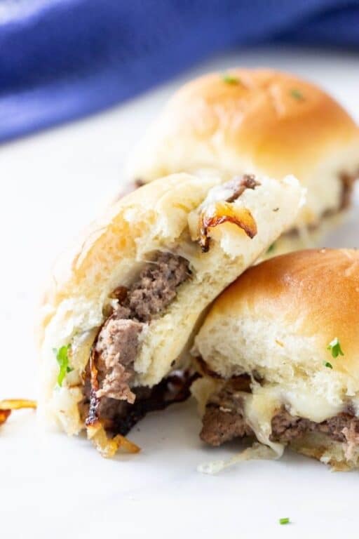 Patty Melt Beef Sliders Recipe • Bake Me Some Sugar