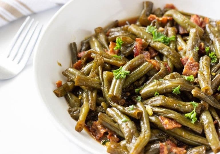 Instant Pot Green Beans With Bacon Recipe • Bake Me Some Sugar