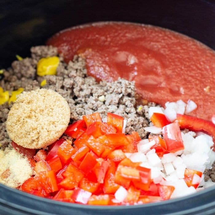 homemade sloppy joes in a crockpot