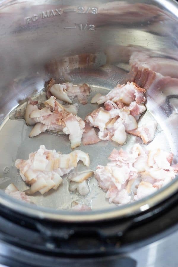 cooking diced bacon in Instant Pot