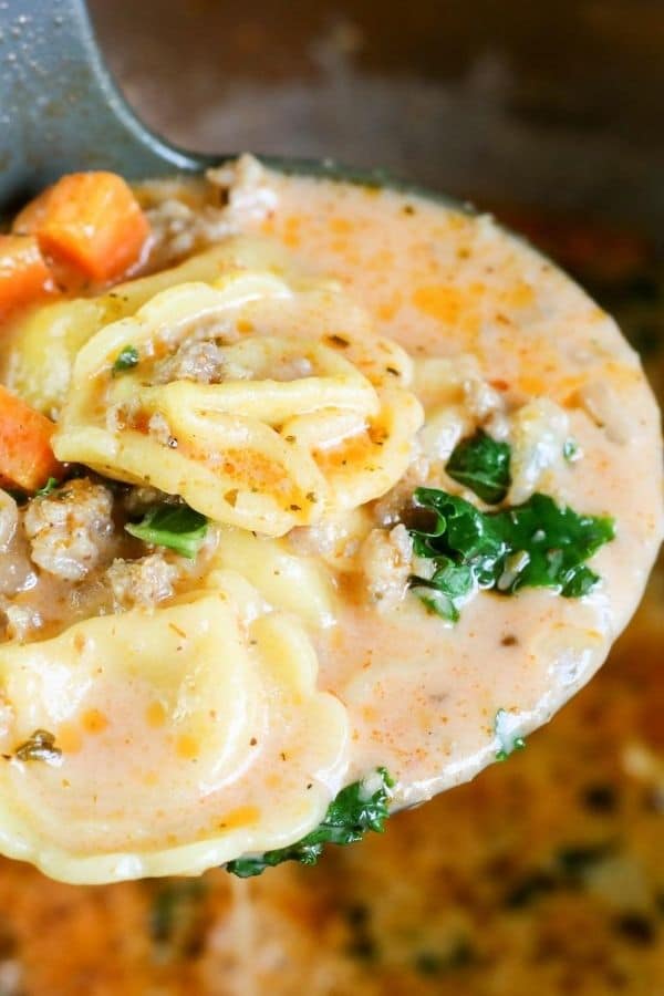 instant pot sausage tortellini soup