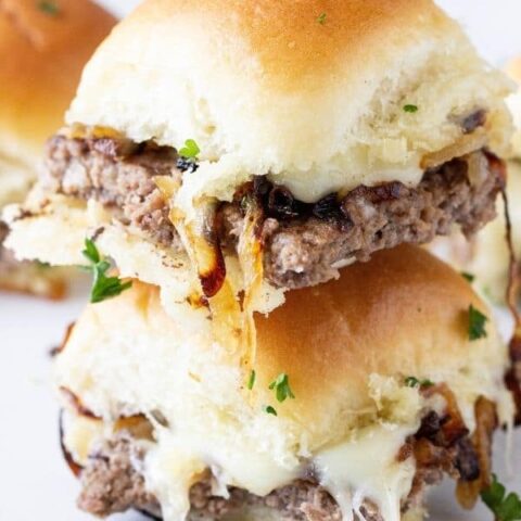 stacked hamburger sliders