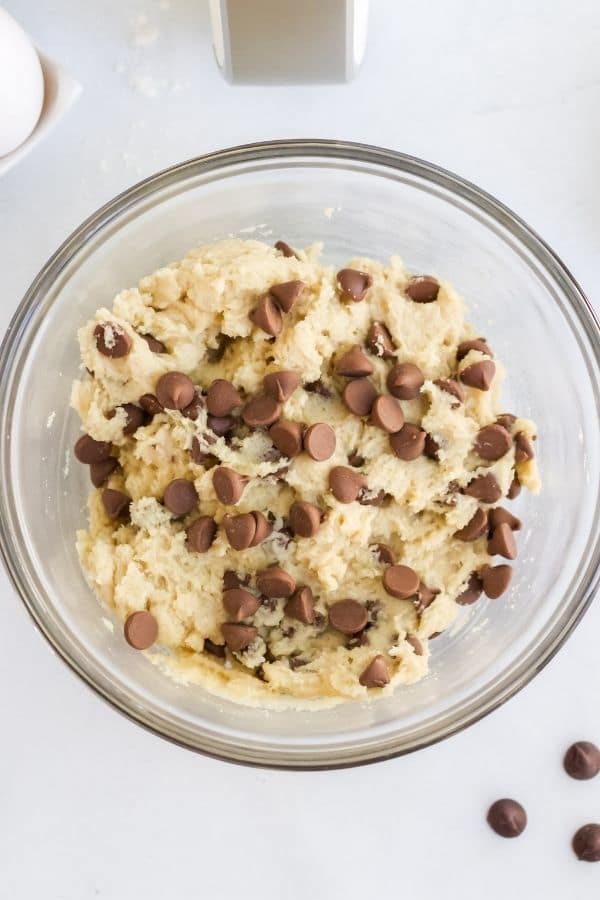 cookie dough in bowl 