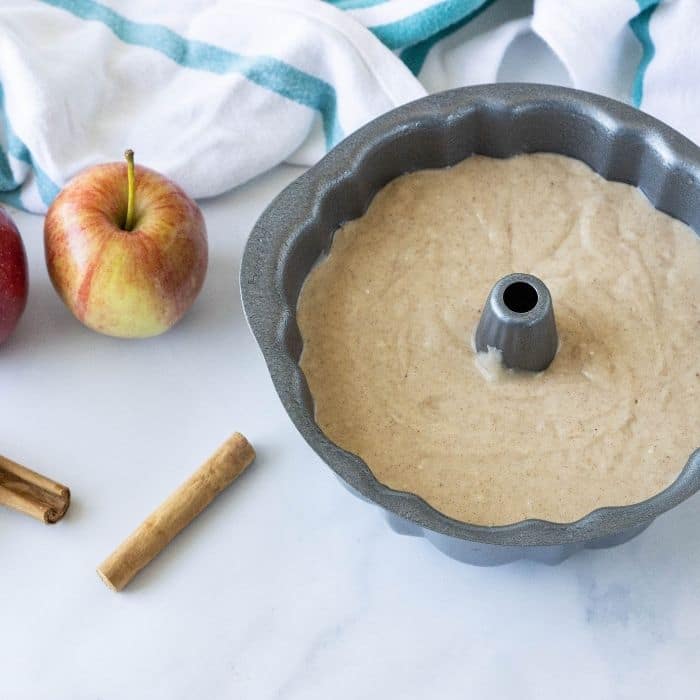 apple cider cake mix in bundt pan